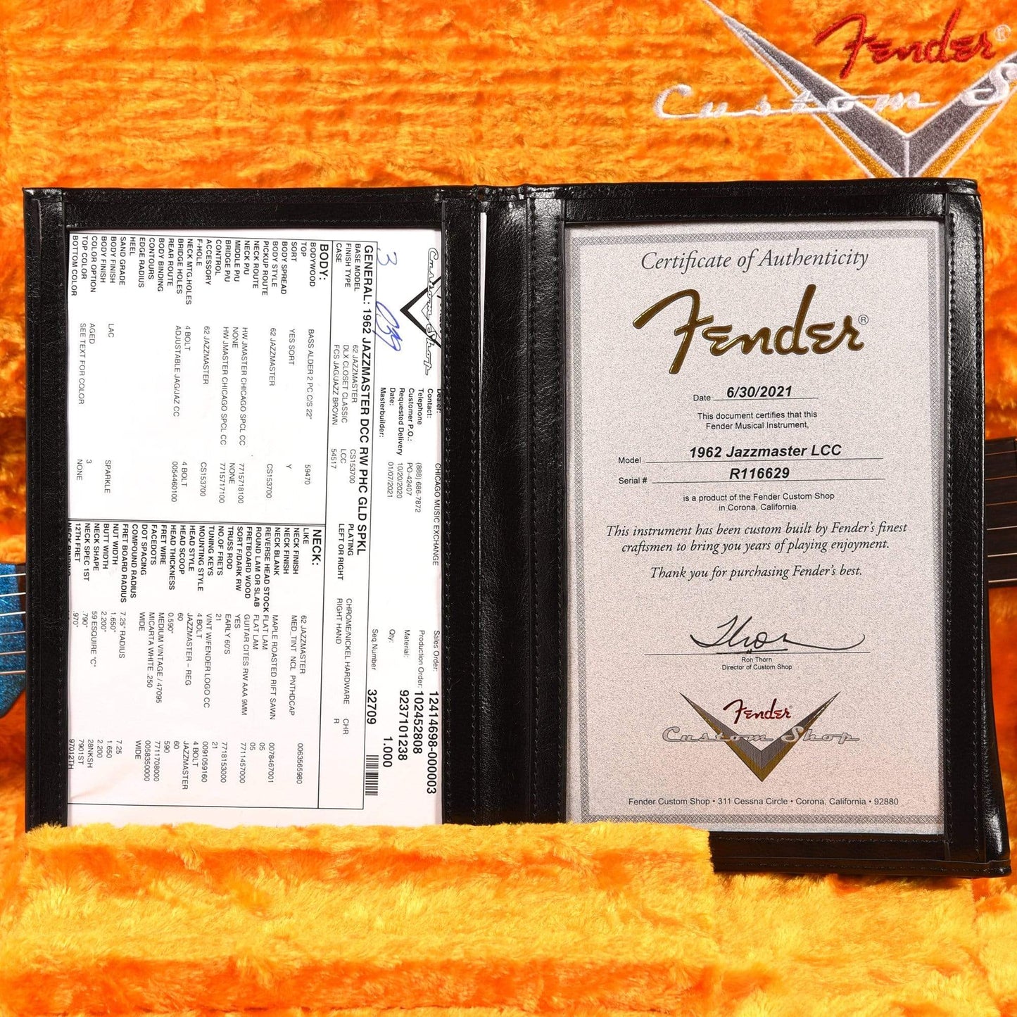 Fender Custom Shop 1962 Jazzmaster "Chicago Special" Deluxe Closet Classic Aged Surf Burst Sparkle w/Roasted Maple Neck Electric Guitars / Solid Body