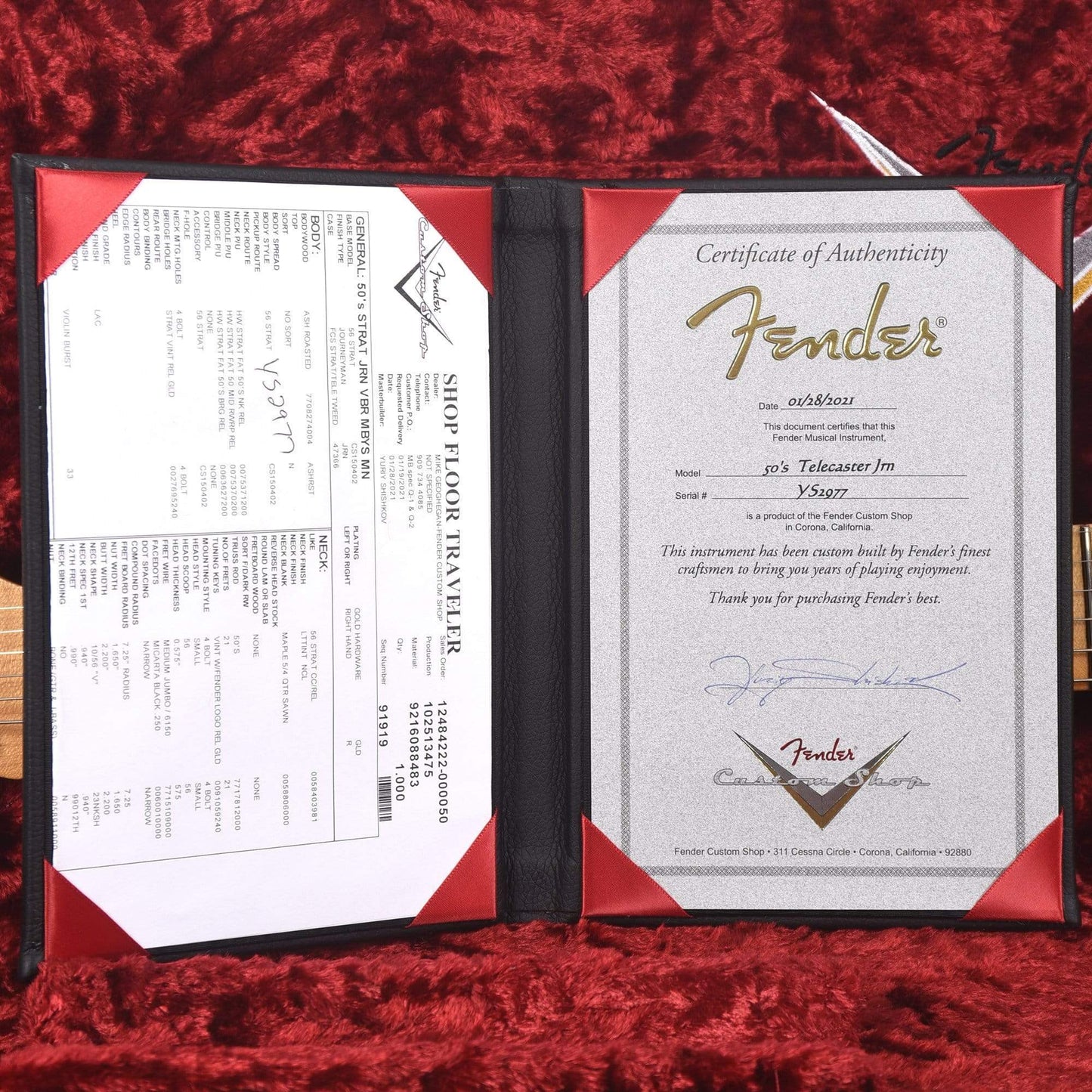 Fender Custom Shop '50s Stratocaster Journeyman Violin Burst Master Built by Yuriy Shishkov Electric Guitars / Solid Body