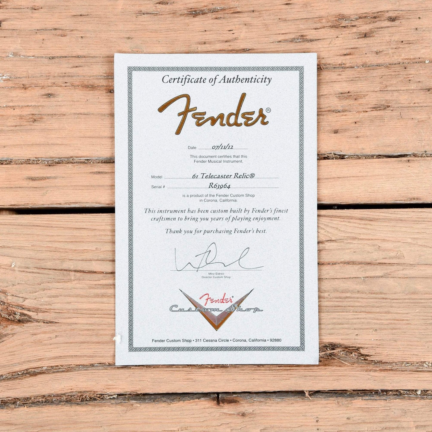 Fender Custom Shop '61 Custom Telecaster Relic Black 2012 Electric Guitars / Solid Body