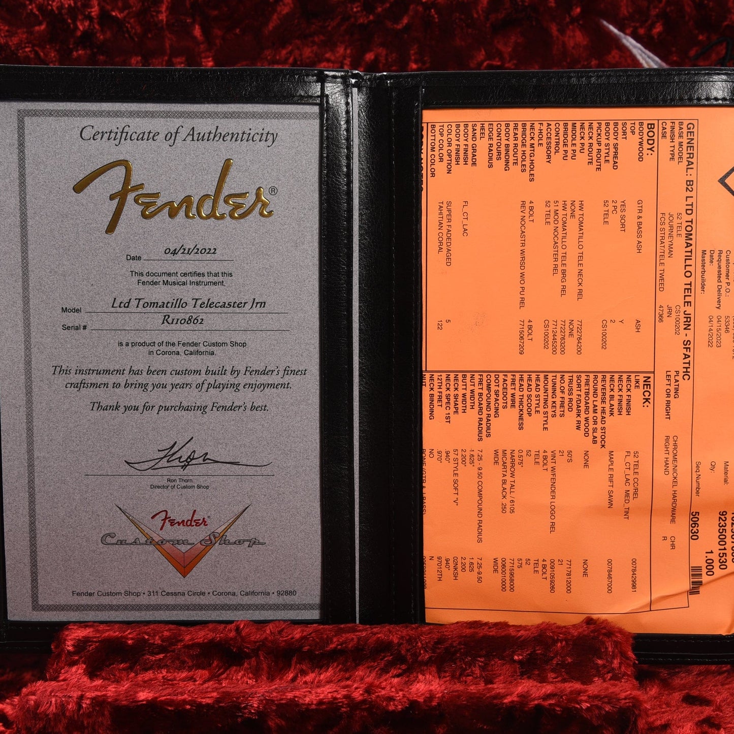 Fender Custom Shop Limited Edition Tomatillo Telecaster Journeyman Relic Super Faded Aged Tahitian Coral Electric Guitars / Solid Body