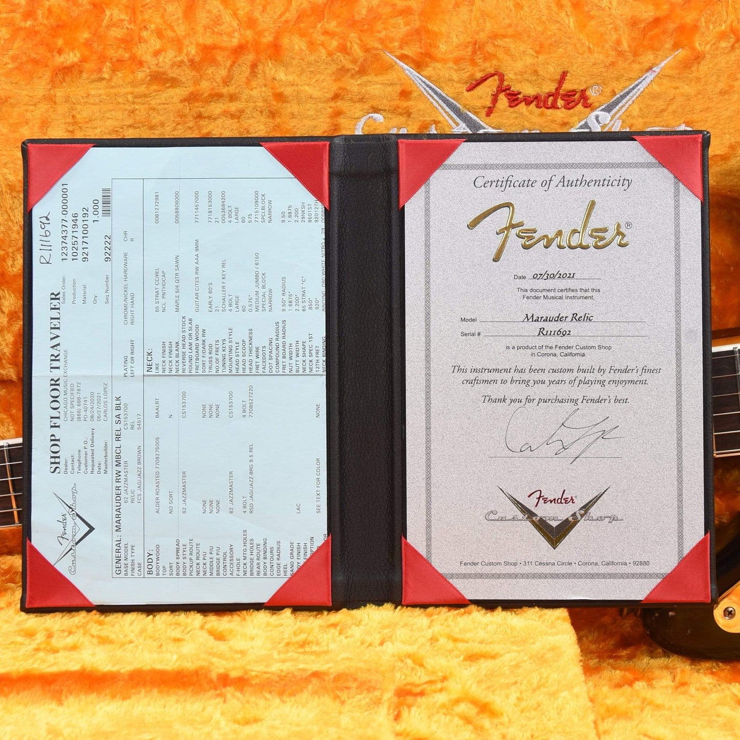 Fender Custom Shop Marauder Relic Super Aged Black Master Built by Carlos Lopez Electric Guitars / Solid Body