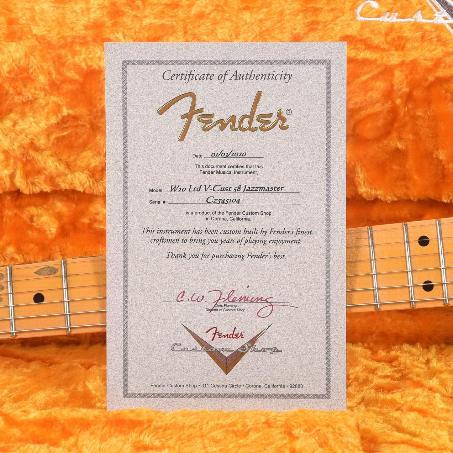 Fender Custom Shop NAMM Limited Edition Vintage Custom 1958 Jazzmaster Journeyman Relic Faded/Aged Sherwood Green Metallic USED Electric Guitars / Solid Body