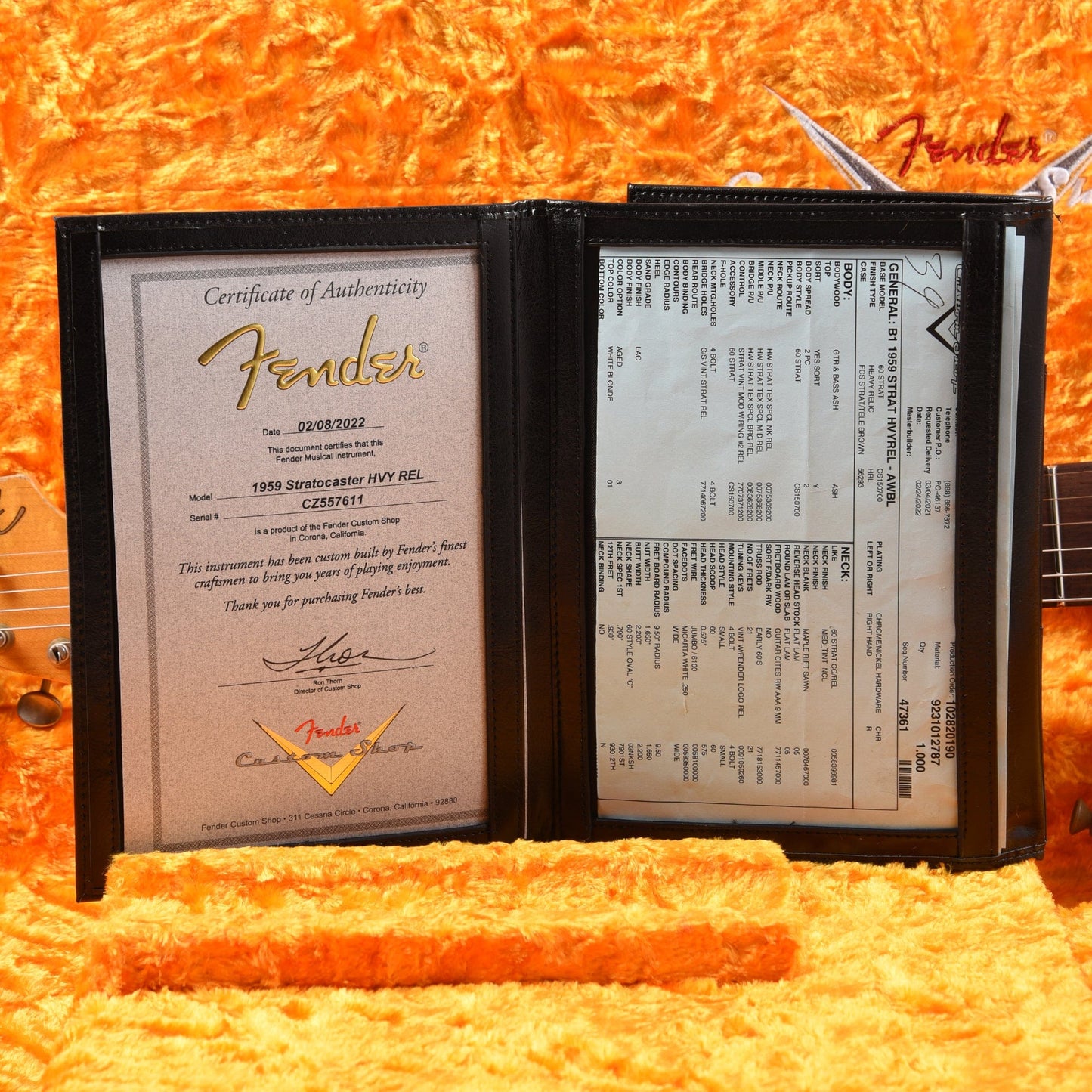 Fender Custom Shop Time Machine 1959 Stratocaster Heavy Relic Aged White Blonde Electric Guitars / Solid Body