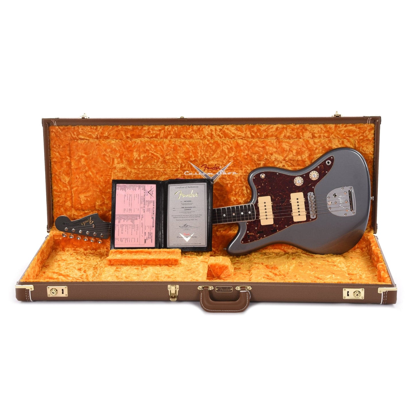 Fender Custom Shop Time Machine 1966 Jazzmaster Deluxe Closet Classic Aged Charcoal Frost Metallic Electric Guitars / Solid Body