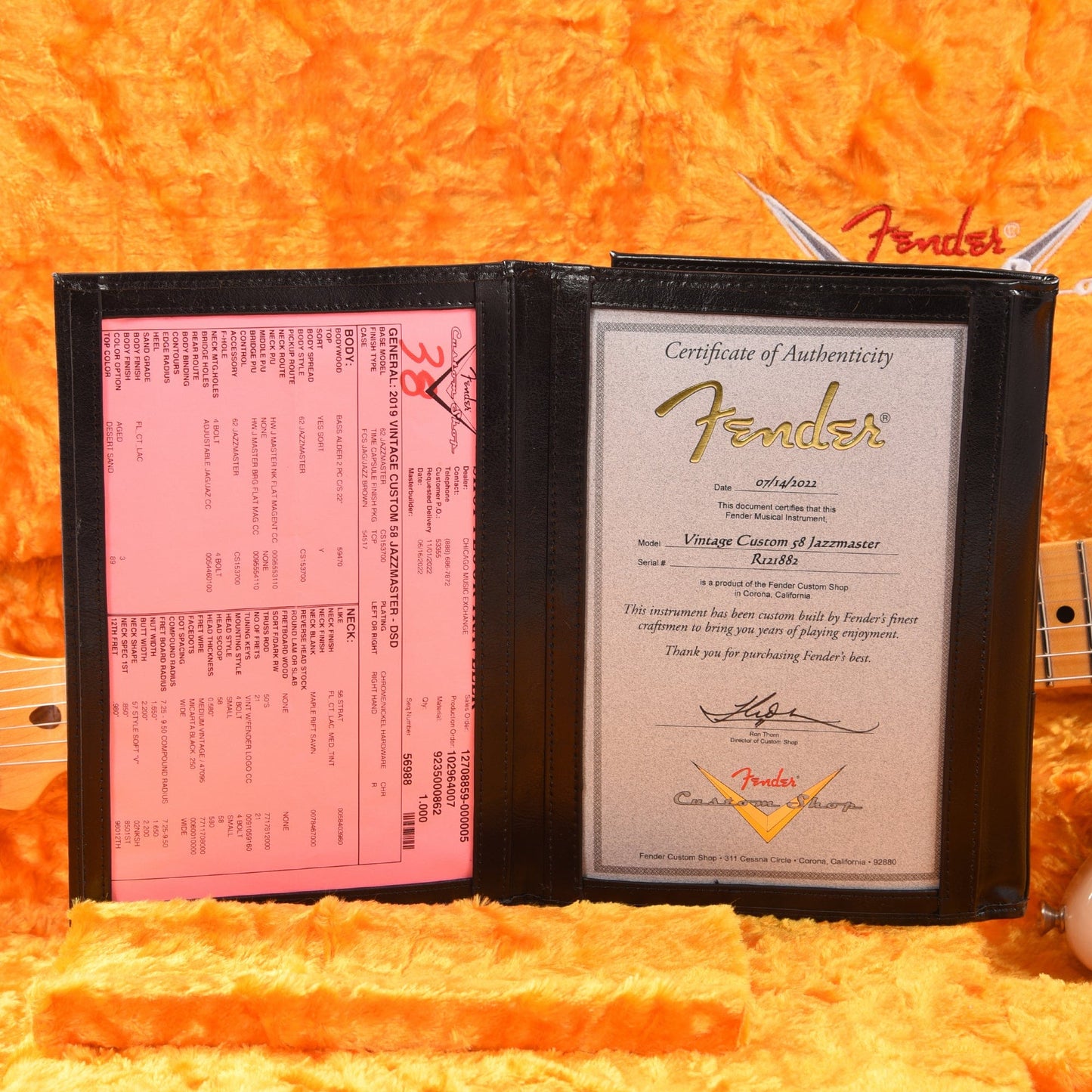 Fender Custom Shop Vintage Custom 1958 Jazzmaster Maple Neck Aged Desert Sand Electric Guitars / Solid Body