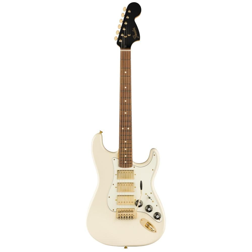 Fender FSR Mahogany Blacktop Stratocaster HHH Olympic White Gold Electric Guitars / Solid Body