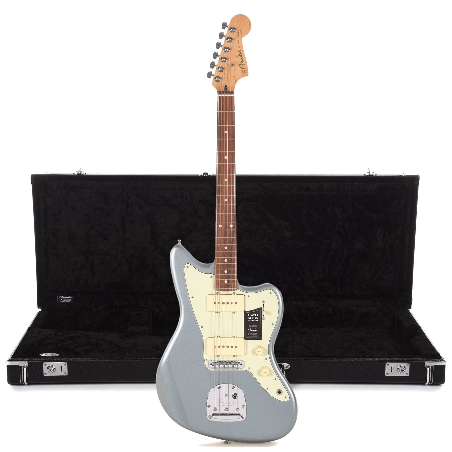 Fender Player Jazzmaster Ice Blue Metallic w/Pure Vintage '65 Pickups & Series/Parallel 4-Way (CME Exclusive) and Hardshell Case Bundle Electric Guitars / Solid Body