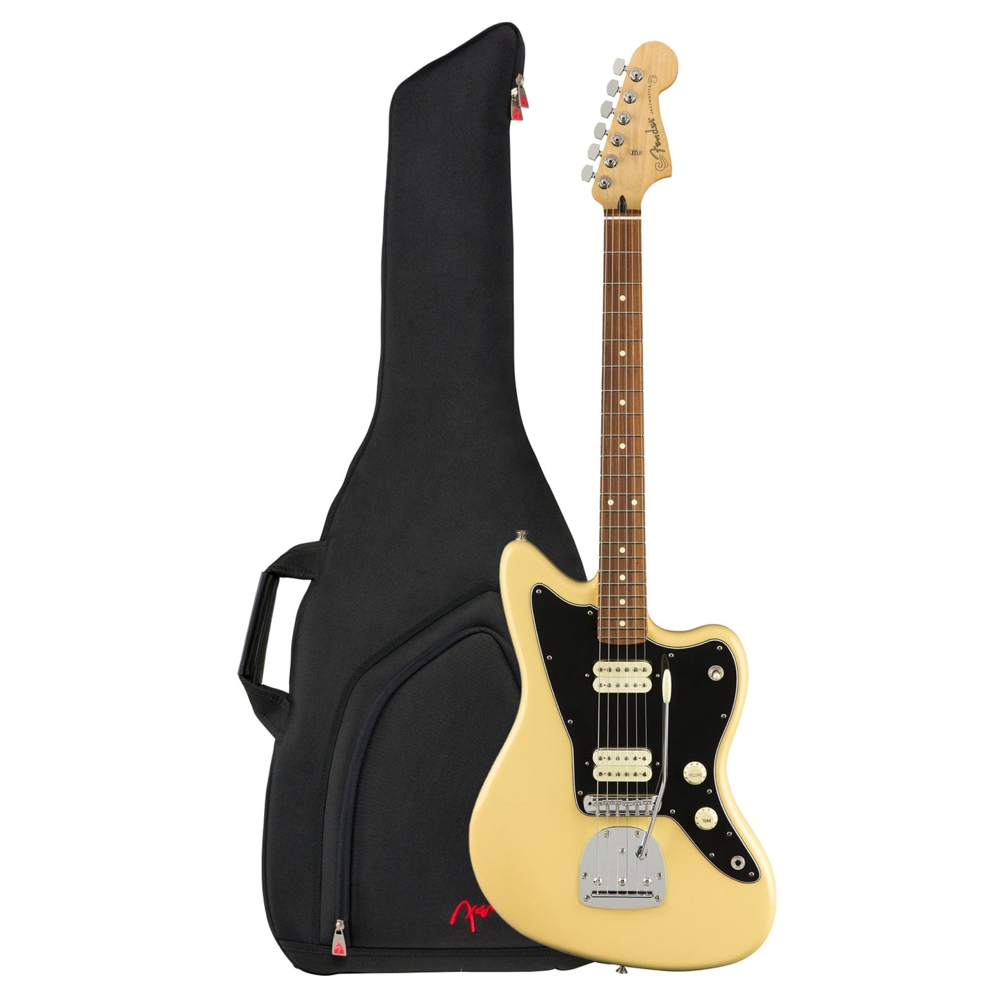 Fender Player Jazzmaster PF Buttercream and FEJ610 Gig Bag Bundle Electric Guitars / Solid Body