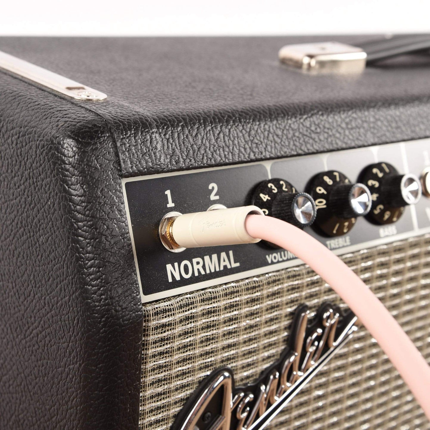 Fender Deluxe Instrument Cable Shell Pink 10' Angle-Straight