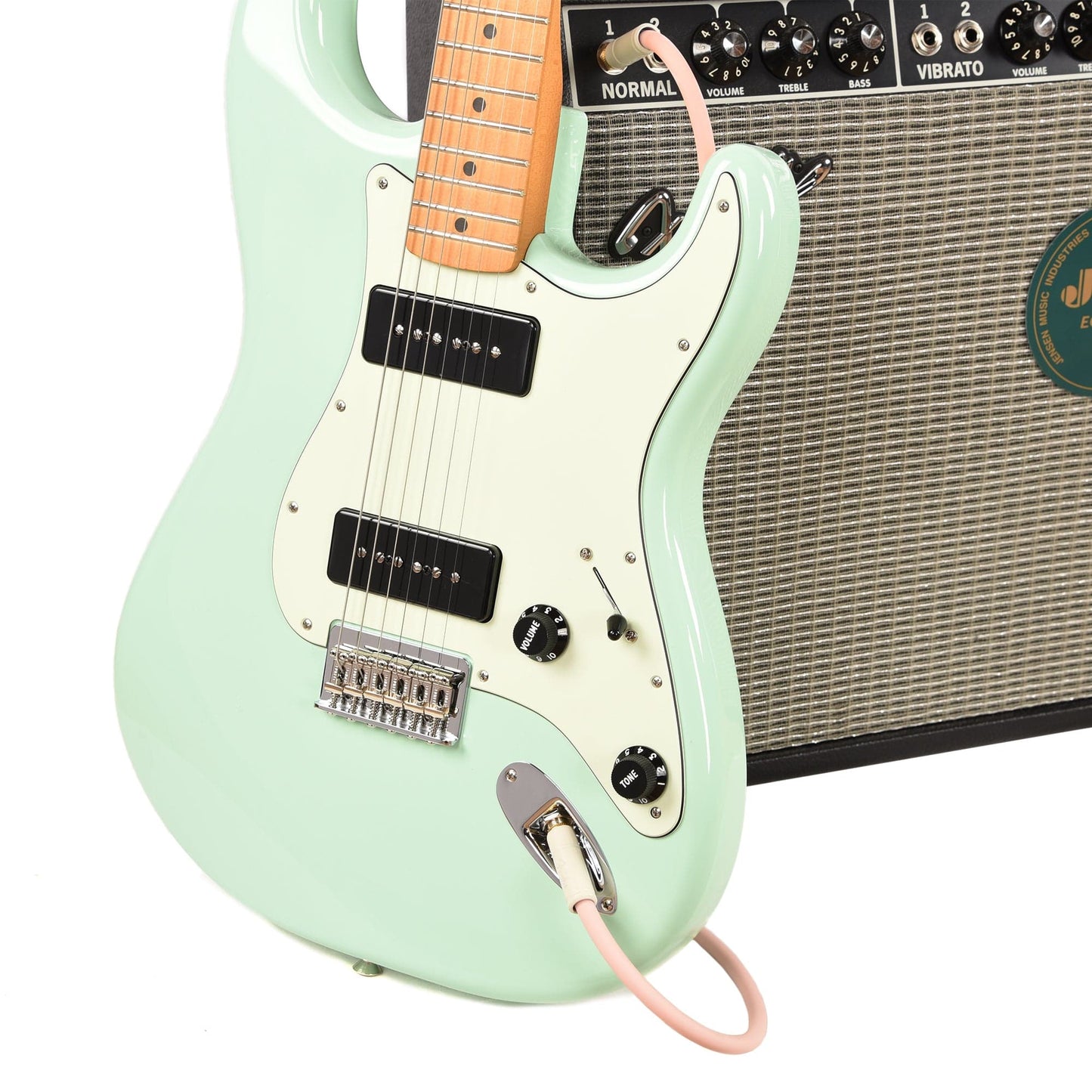 Fender Deluxe Instrument Cable Shell Pink 18.6' Straight-Straight