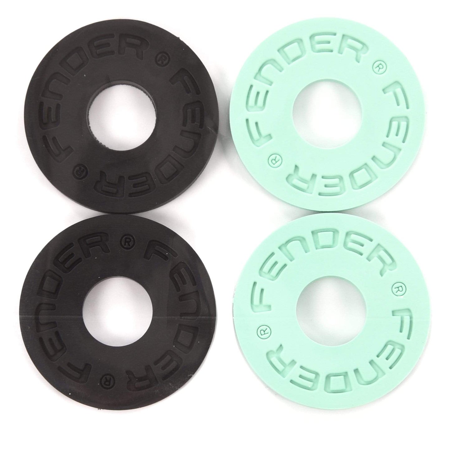 Fender Strap Blocks 4-Pack 2 Black/2 Surf Green Parts