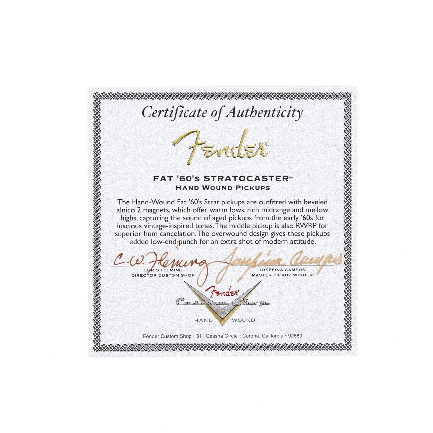 Fender Josefina Handwound Fat '60s Stratocaster Pickup Set Parts / Guitar Pickups