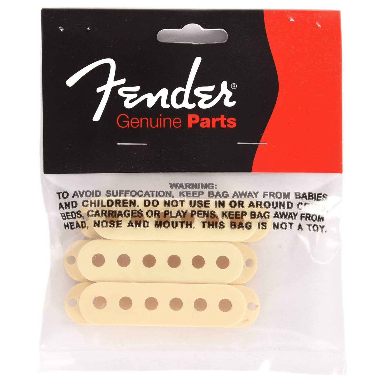 Fender Road Worn Stratocaster Pickup Covers Aged White 3-Pack Parts / Guitar Pickups