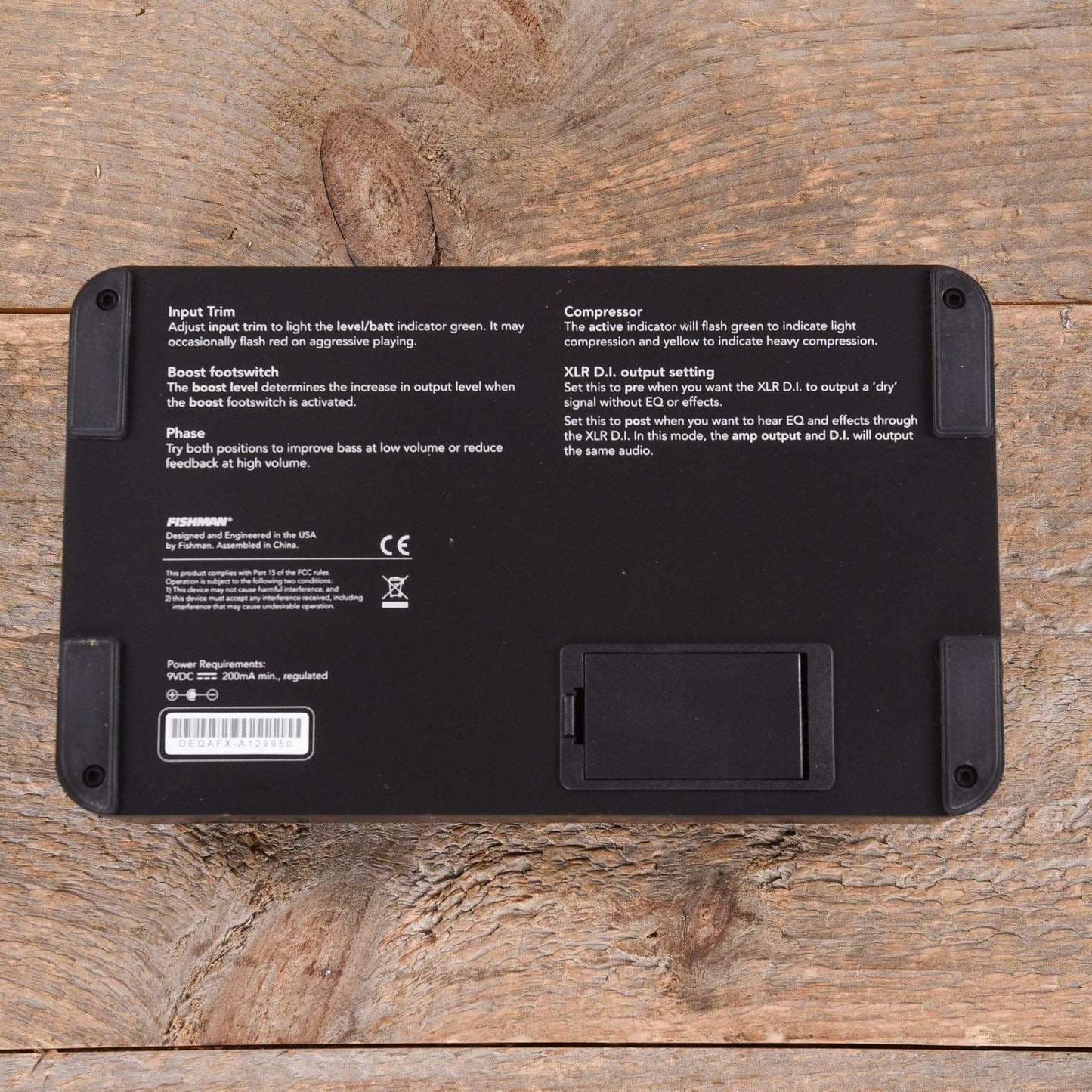 Fishman ToneDeq AFX Preamp, EQ and DI with Dual Effects Effects and Pedals / EQ