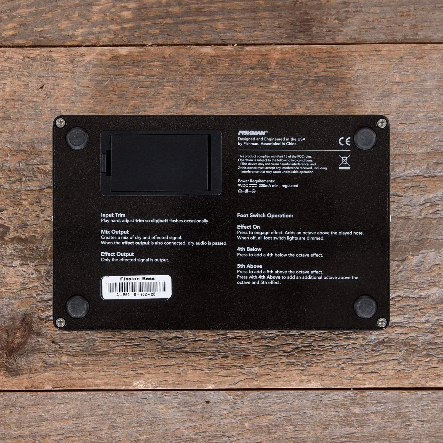 Fishman Fission Bass Powerchord FX Pedal Effects and Pedals / Octave and Pitch