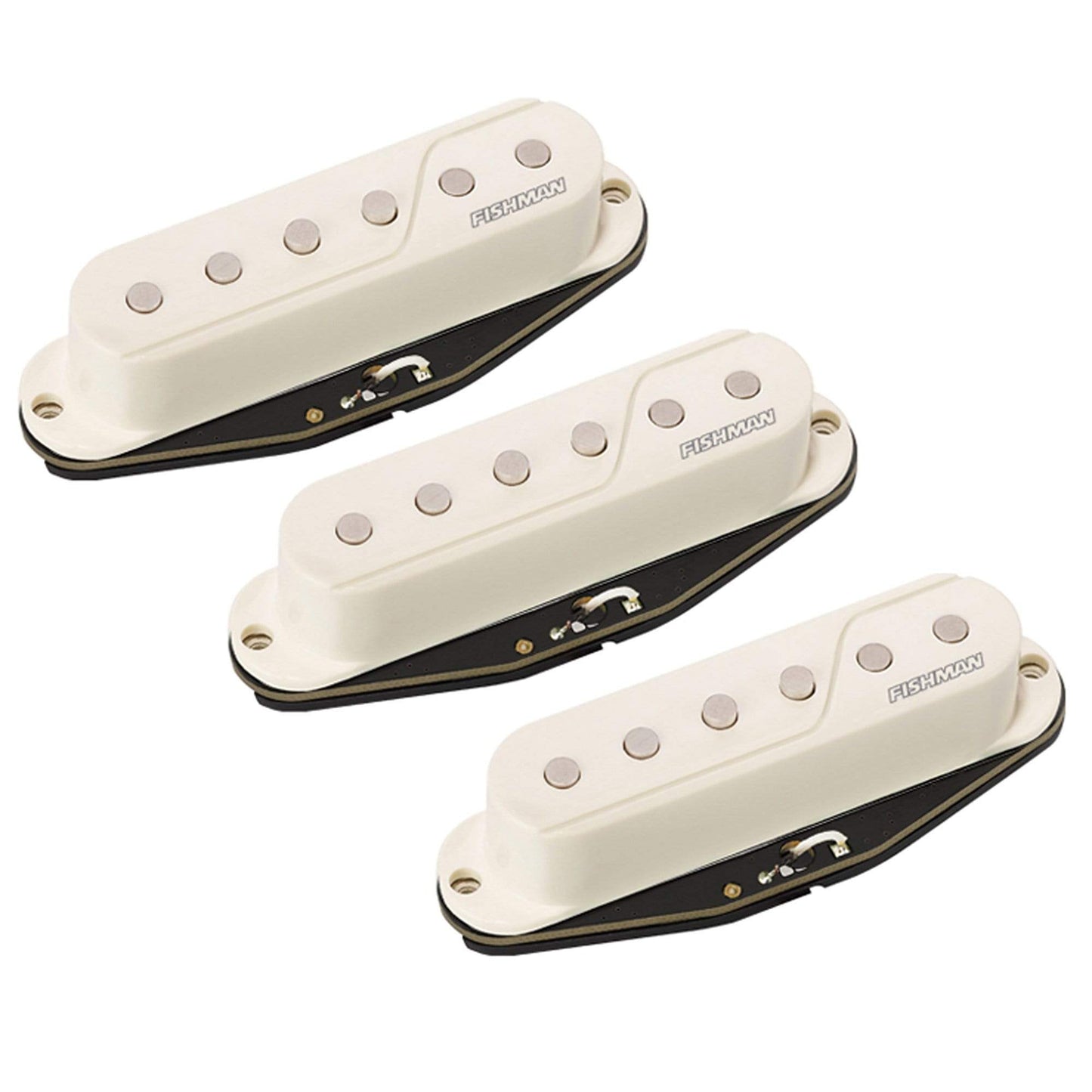 Fishman Fluence Single Width Pickups for Strat Set White Parts / Guitar Pickups