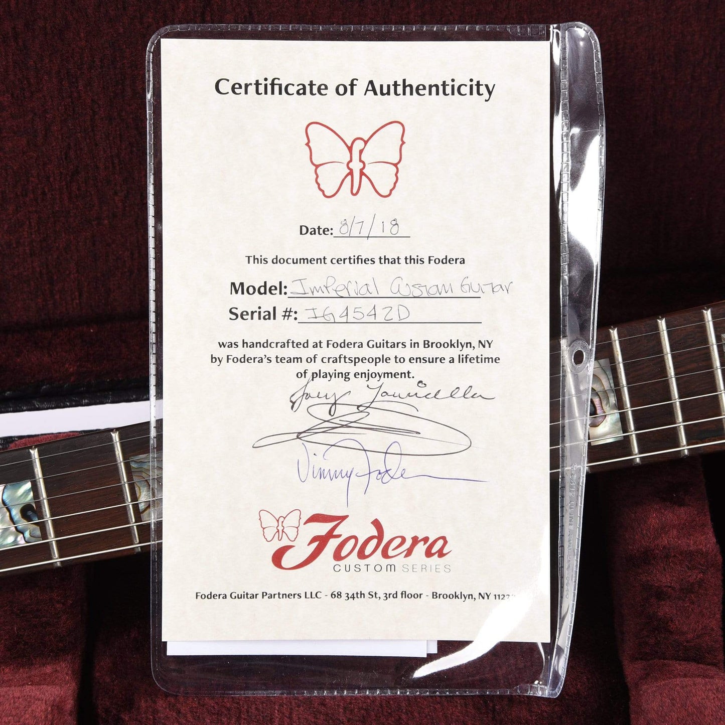 Fodera Imperial Custom Guitar Carved Quilted Maple Tobacco Burst Electric Guitars / Solid Body