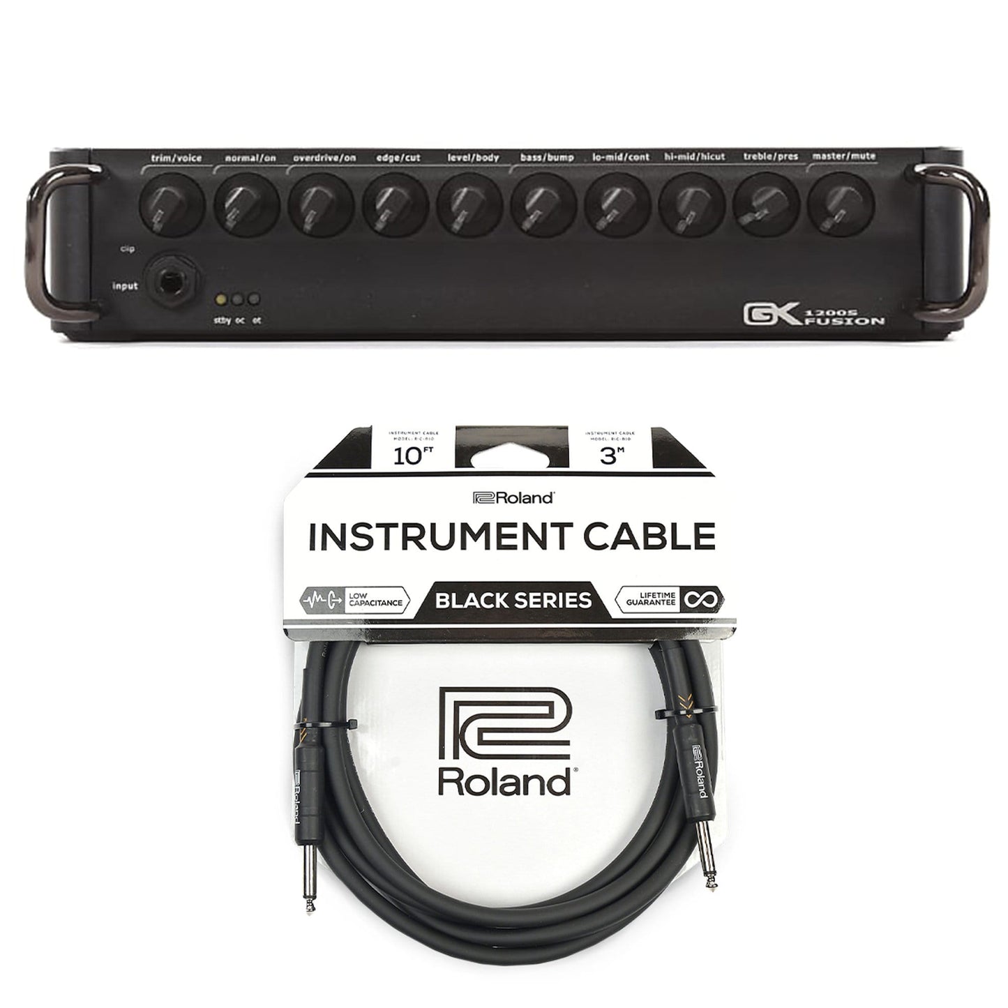Gallien-Krueger Fusion S 500 500W Ultra Light Bass Head Cable Bundle Amps / Bass Heads