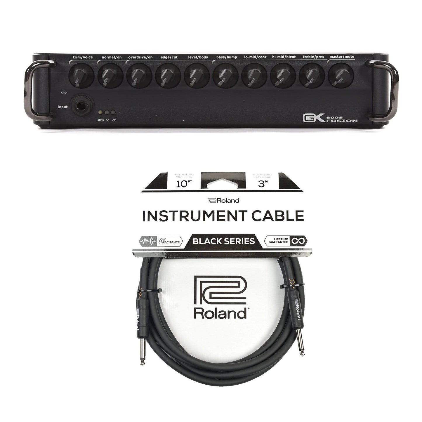 Gallien-Krueger Fusion S 800 800W Ultra Light Bass Head Cable Bundle Amps / Bass Heads