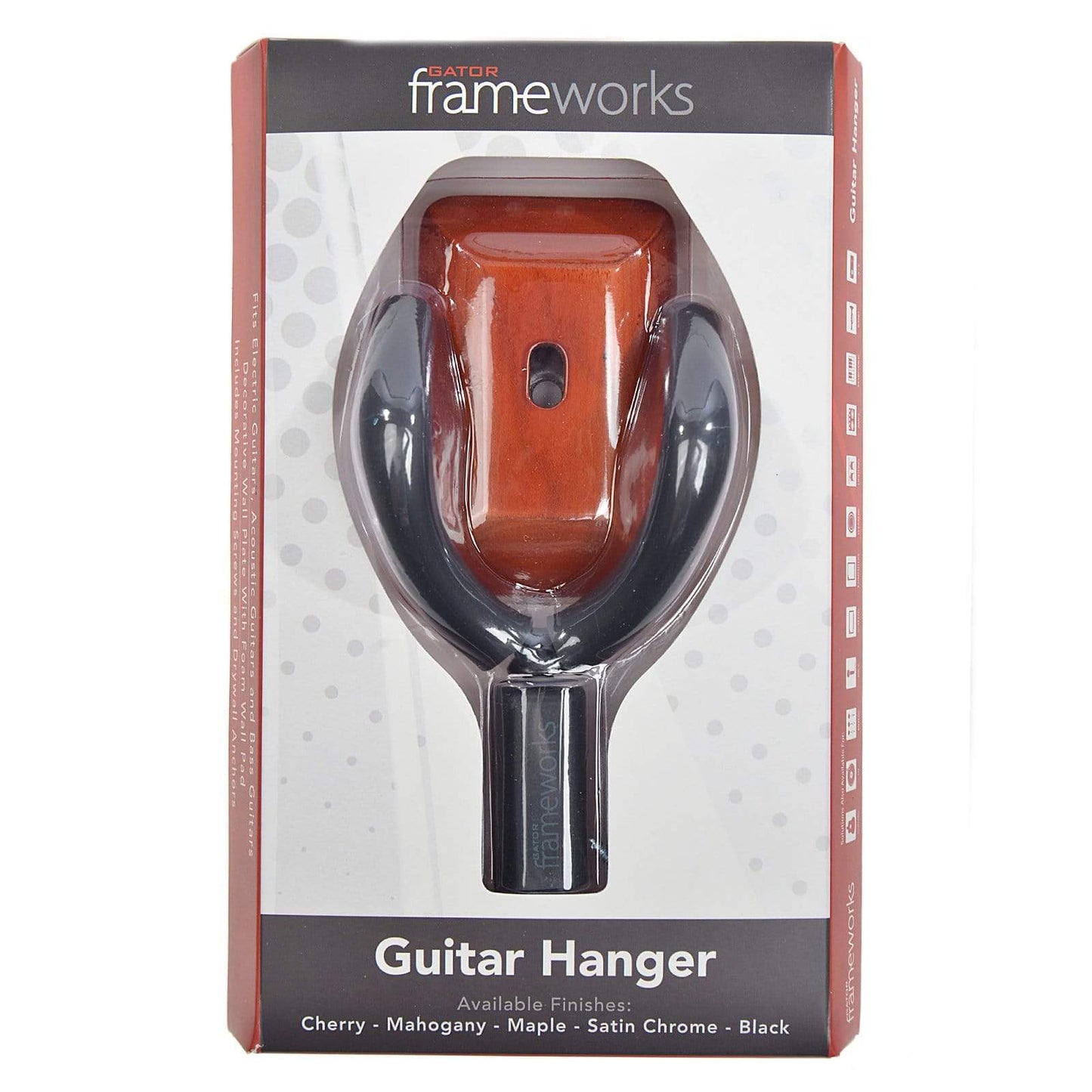 Gator Frameworks Wall Mount Guitar Hanger Cherry Accessories / Stands