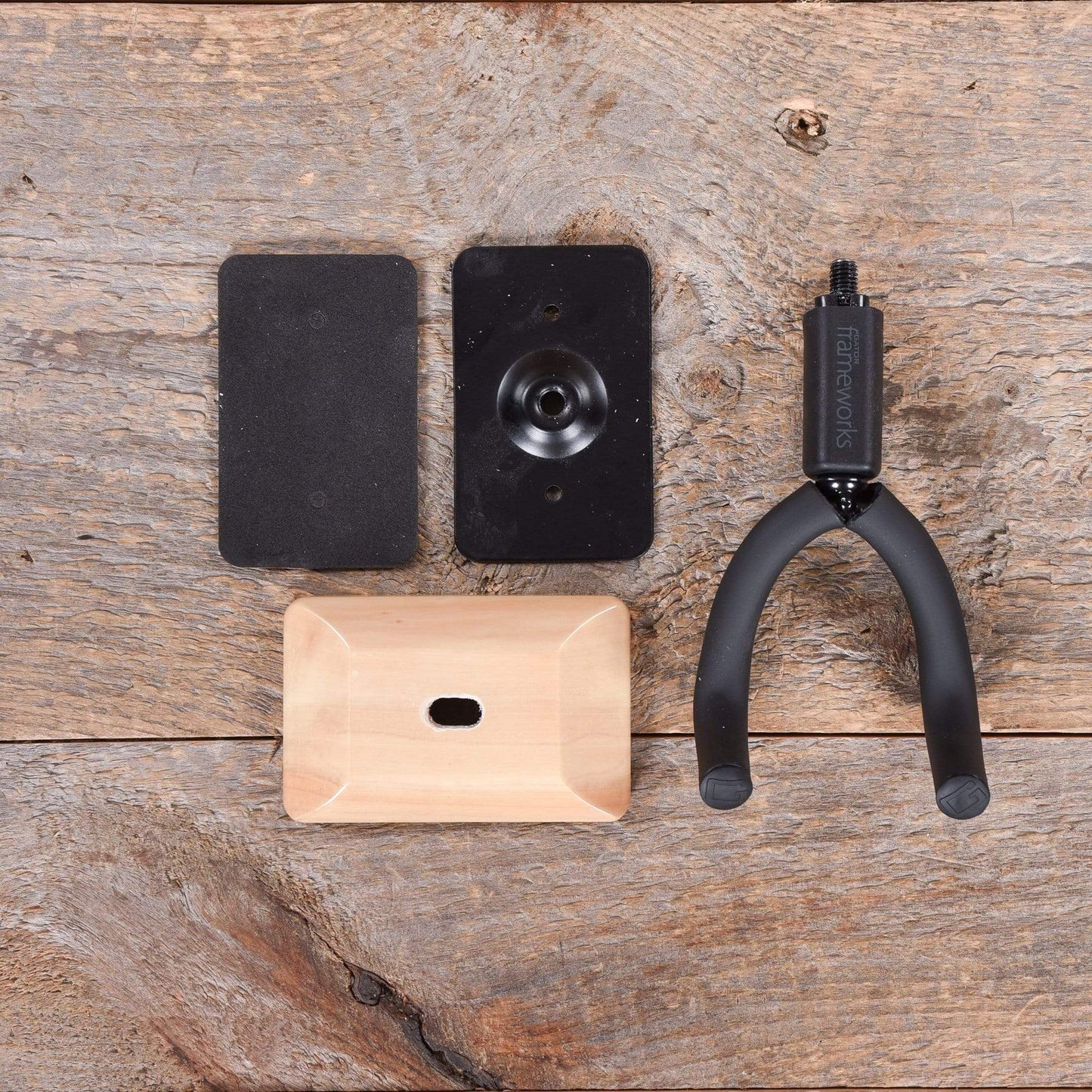 Gator Frameworks Wall Mount Guitar Hanger Maple Accessories / Stands