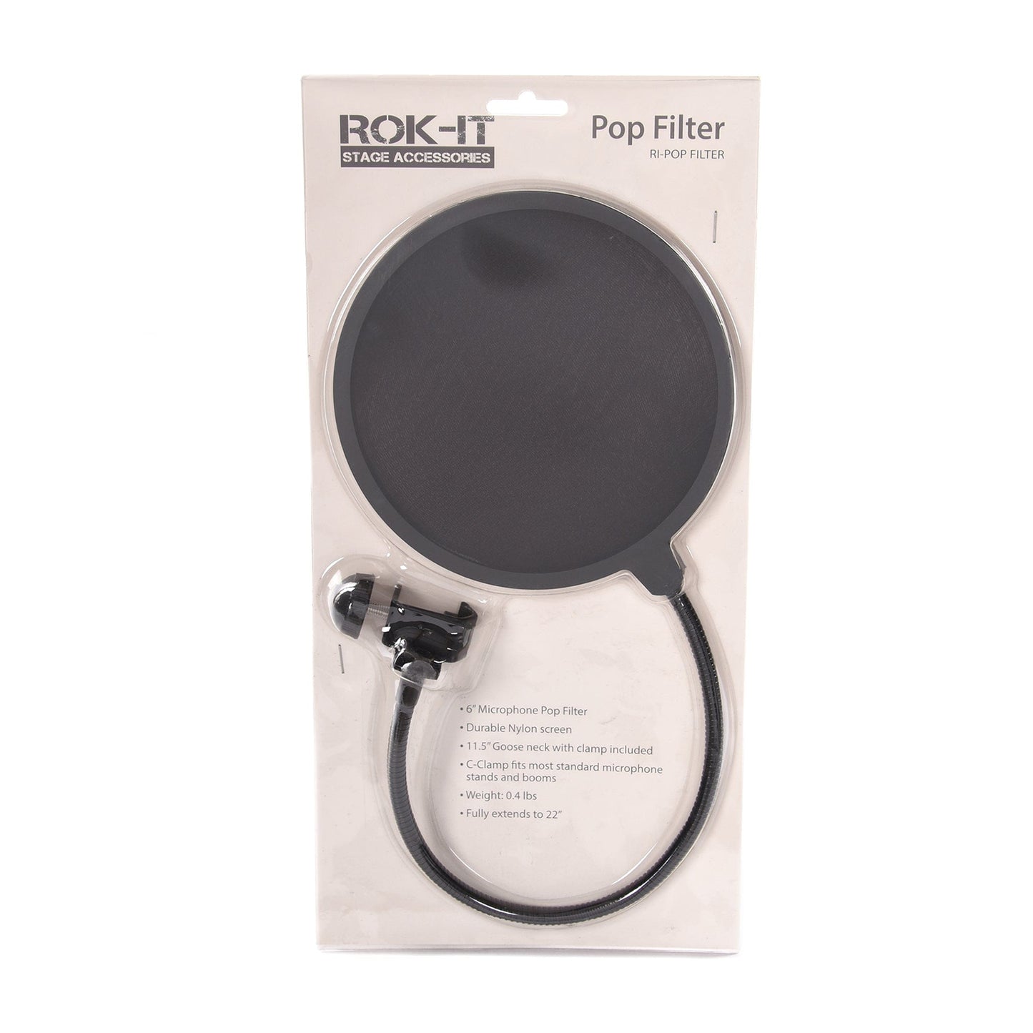 Gator Rok-It Single Layer Microphone Pop Filter w/ Clamp Mount Pro Audio / Microphones