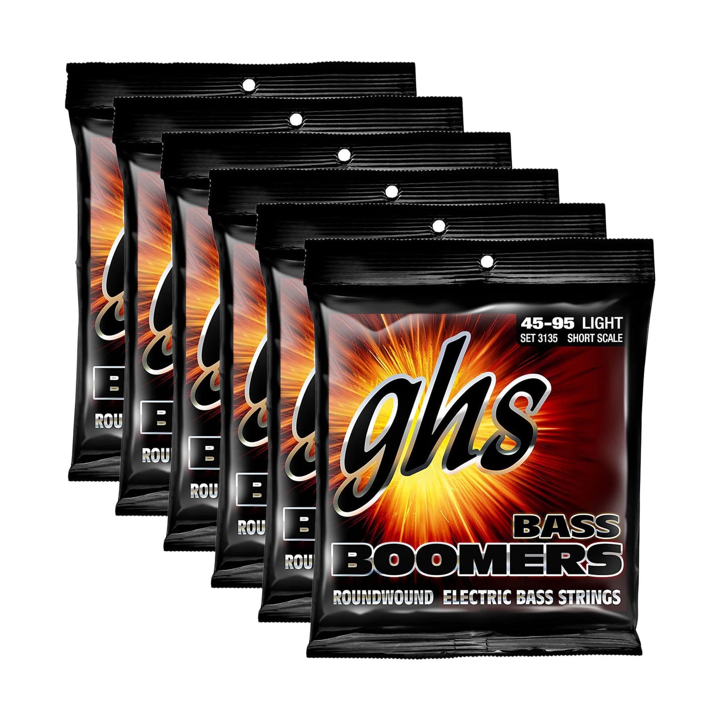 GHS 3135 Bass Boomers 45-95 Short Scale 6 Pack Bundle Accessories / Strings / Bass Strings