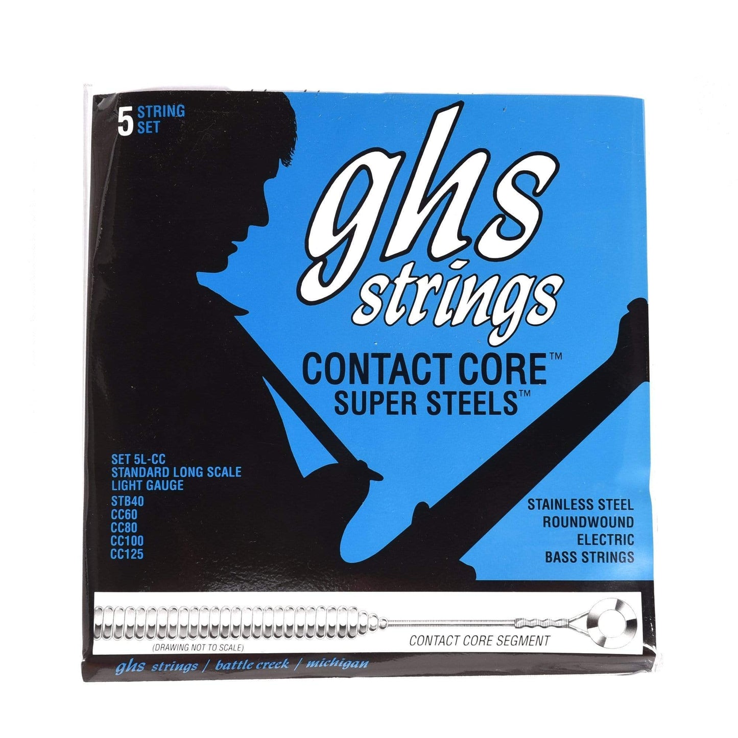 GHS 5L-CC Contact Core Bass 5-String Light 40-125 Accessories / Strings / Bass Strings
