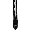 Gibson Lightning Bolt Style 2" Safety Strap - Jet Black Accessories / Cables