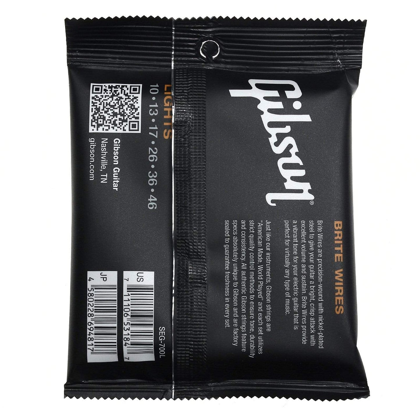 Gibson Brite Wires Electric Guitar Strings Light 10-46 Accessories / Strings / Guitar Strings