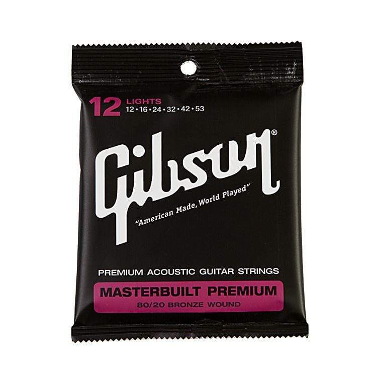 Gibson Gear Masterbuilt Premium 80/20 Bronze Acoustic Guitar Strings 12-53 Accessories / Strings / Guitar Strings