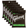 Gibson Gear Masterbuilt Premium Phosphor Bronze Acoustic Guitar Strings 13-56 (6 Pack Bundle) Accessories / Strings / Guitar Strings