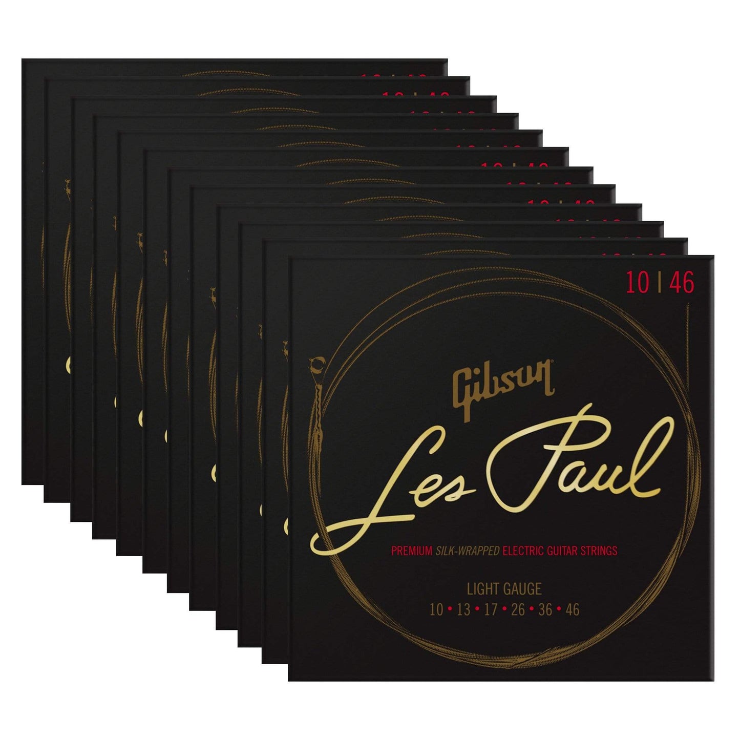 Gibson Les Paul Premium Electric Guitar Strings Light 12 Pack Bundle Accessories / Strings / Guitar Strings