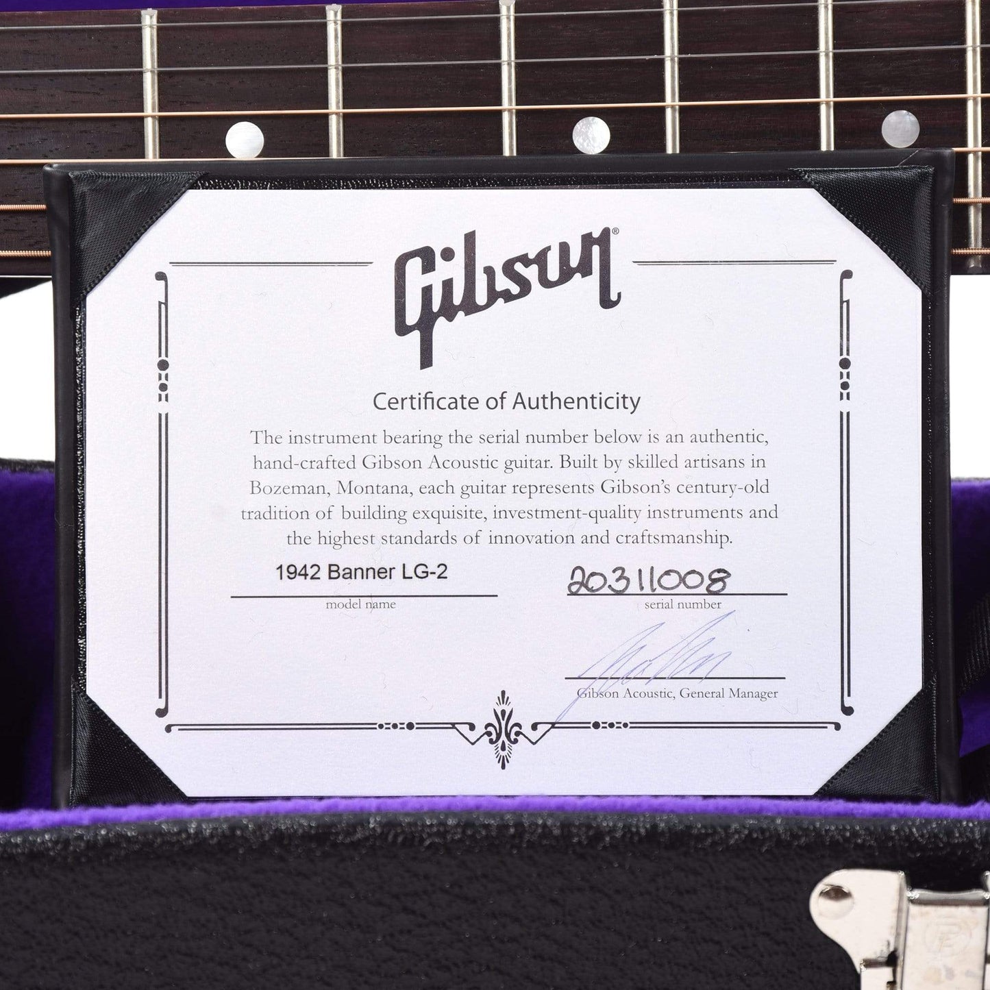 Gibson Montana Custom Shop Historic Reissue 1942 Banner LG-2 Vintage Sunburst Acoustic Guitars / Concert