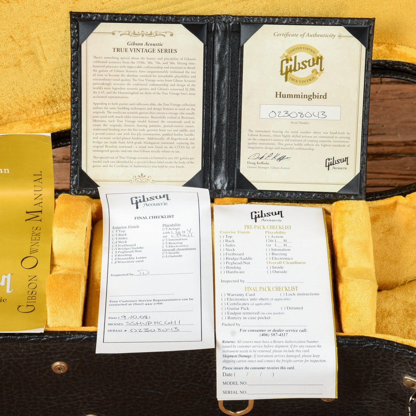 Gibson Hummingbird True Vintage Sunburst 2008 Acoustic Guitars / Dreadnought