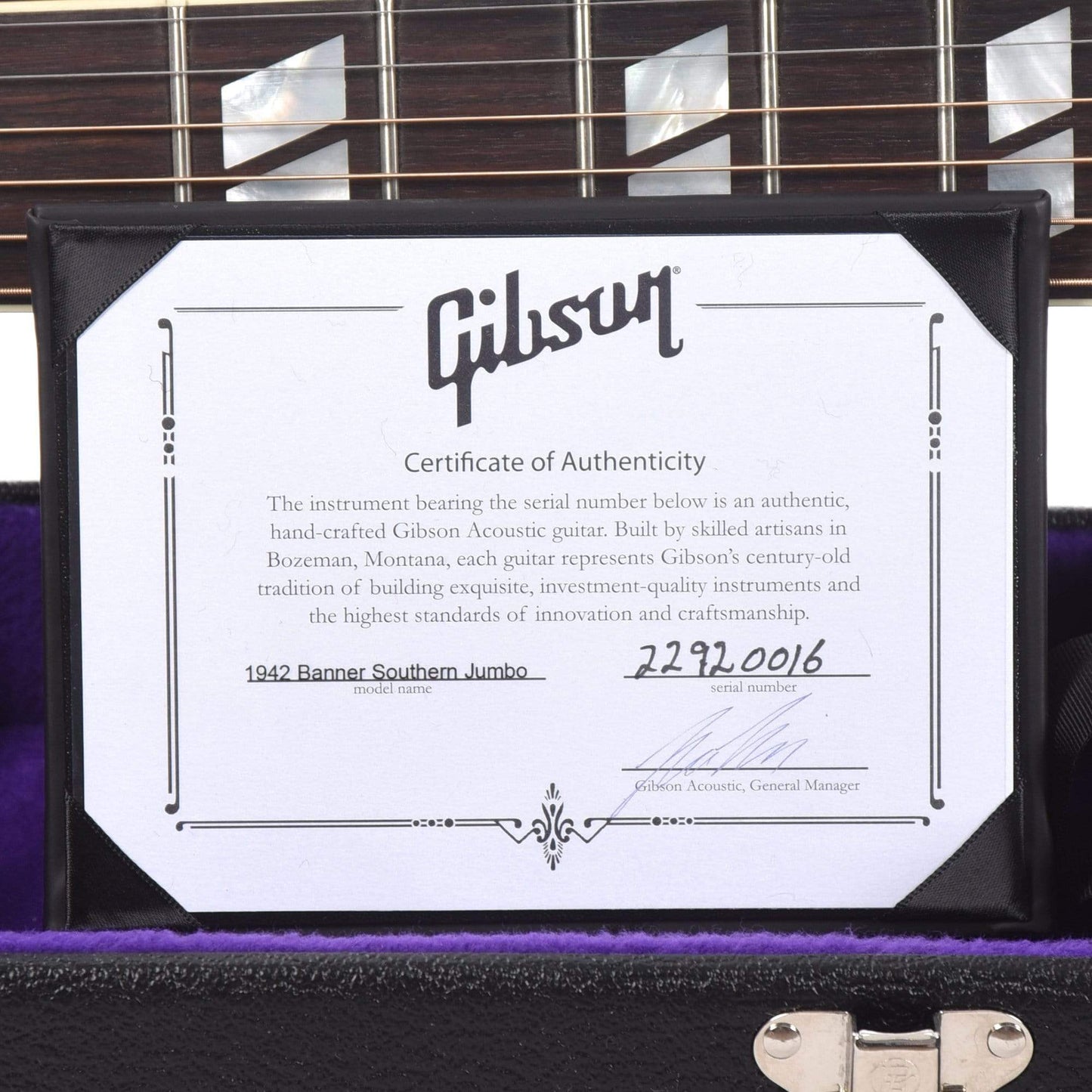 Gibson Montana Custom Shop Historic Reissue 1942 Banner Southern Jumbo Vintage Sunburst Acoustic Guitars / Jumbo