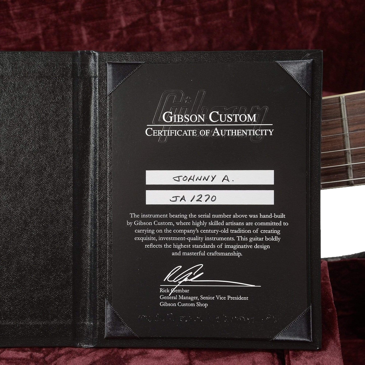 Gibson Custom Johnny A Spruce Top Tobacco Burst GH Limited Edition of 50 Electric Guitars / Semi-Hollow