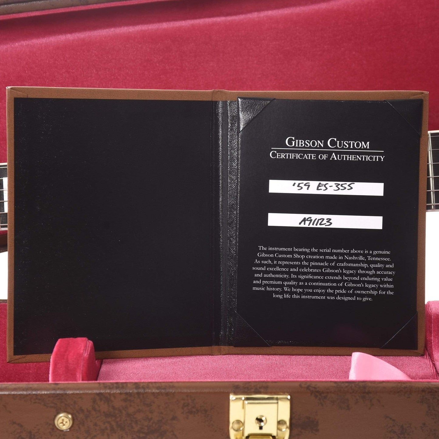 Gibson Custom Shop 1959 ES-355 Reissue Stop Bar Vintage Natural VOS Electric Guitars / Semi-Hollow