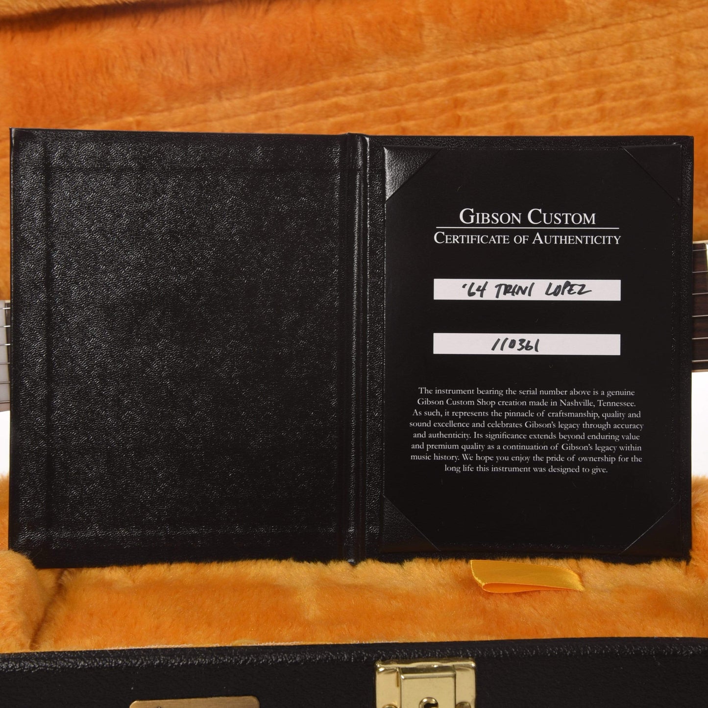 Gibson Custom Shop 1964 Trini Lopez Standard Reissue Ebony VOS Electric Guitars / Semi-Hollow