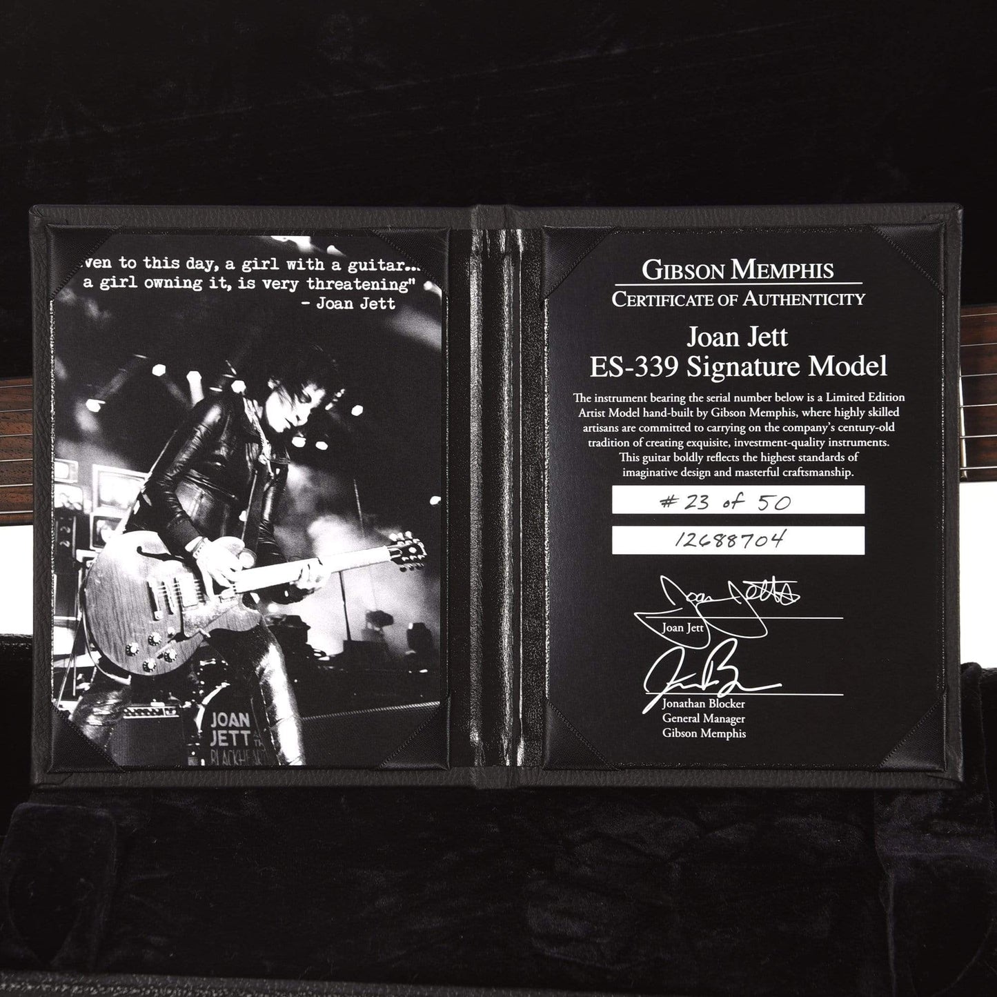 Gibson Signature Joan Jett ES-339 Figured Wine Red SIGNED Electric Guitars / Semi-Hollow