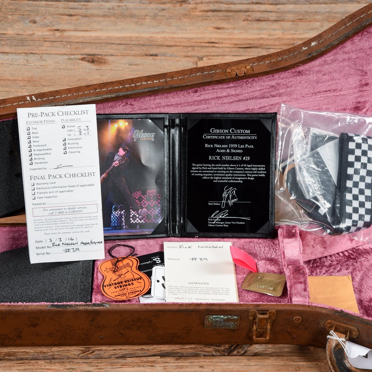 Gibson '59 Les Paul Standard Rick Nielsen Signature Aged and Signed #29 Sunburst 2016 Electric Guitars / Solid Body