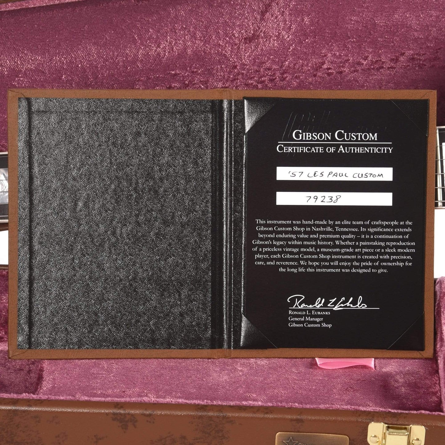 Gibson Custom 1957 Les Paul Custom Reissue 3-Pickup Ebony VOS Electric Guitars / Solid Body