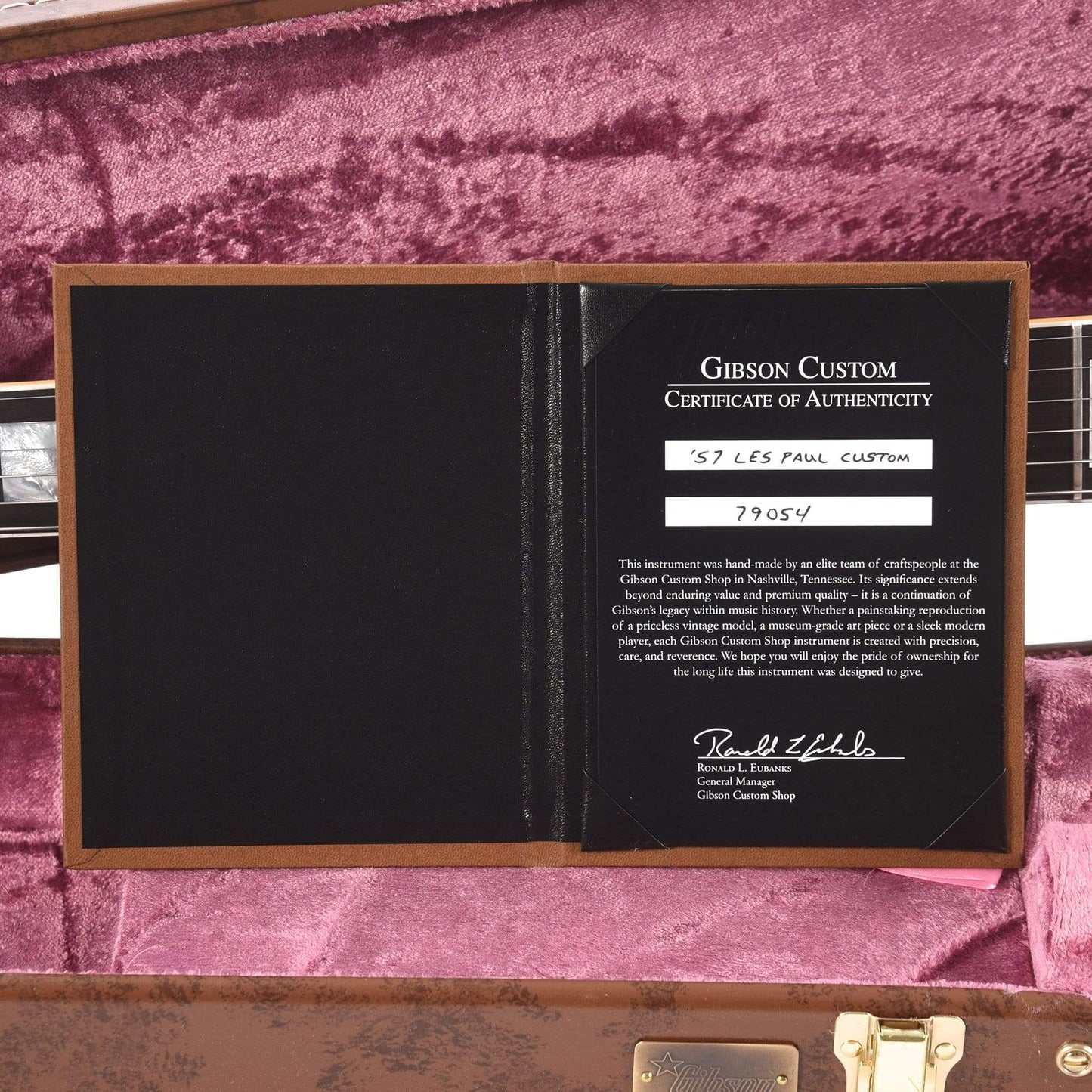 Gibson Custom 1957 Les Paul Custom Reissue Ebony VOS Electric Guitars / Solid Body