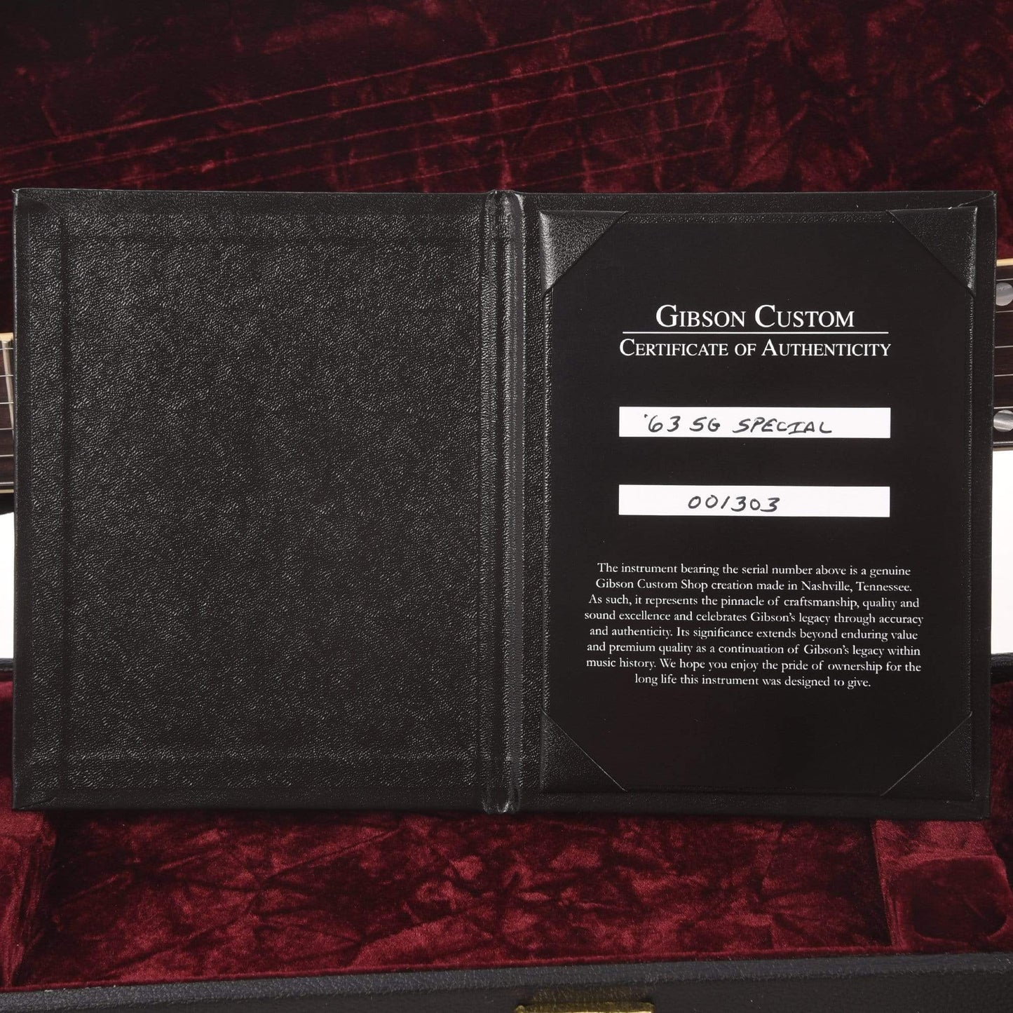 Gibson Custom 1963 SG Special Reissue Lightning Bar Cherry Red VOS Electric Guitars / Solid Body