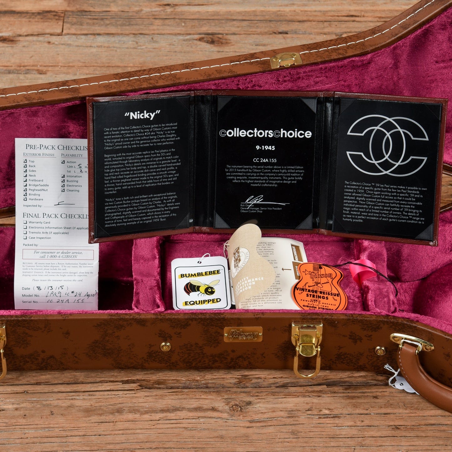 Gibson Custom Collector's Choice #24 "Nicky" Charles Daughtry '59 Les Paul Standard Reissue Sunburst 2015 Electric Guitars / Solid Body