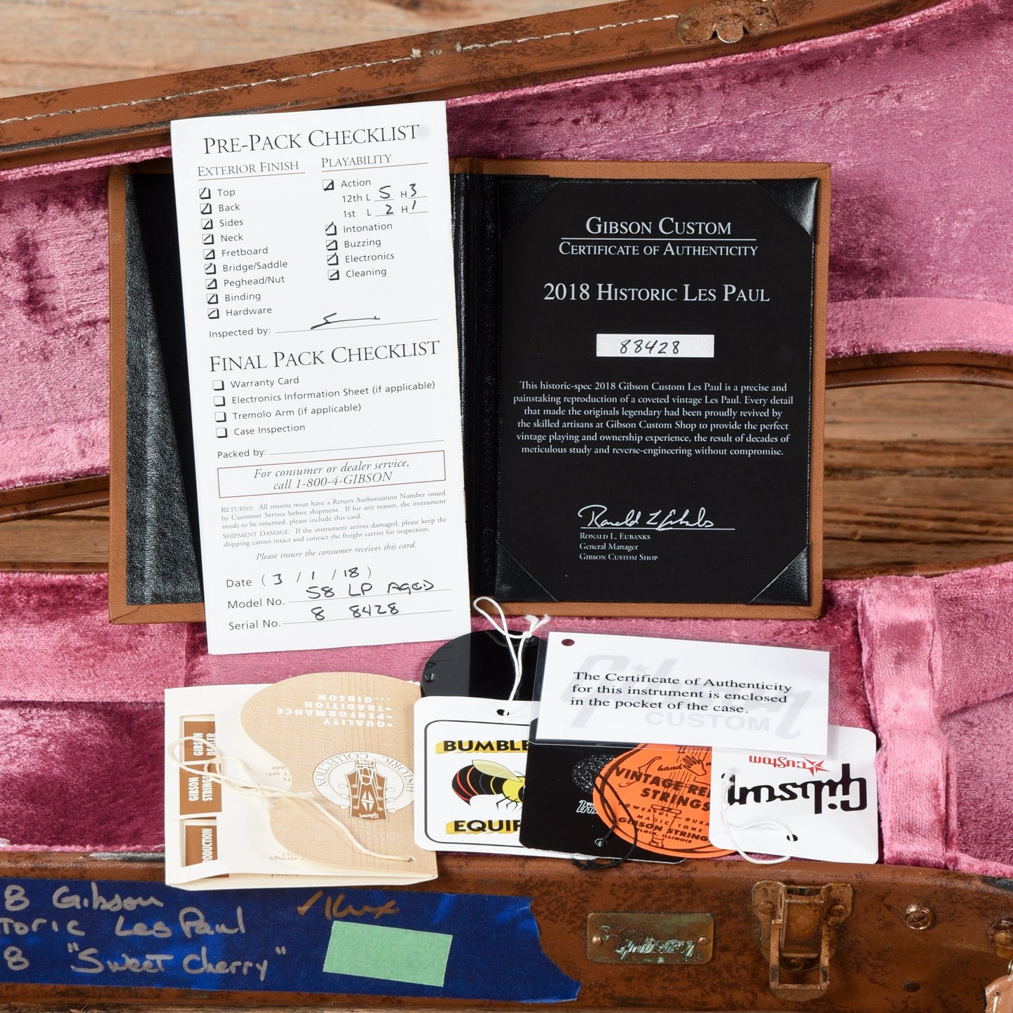 Gibson Custom Historic 1958 Les Paul Standard Reissue Aged "Sweet Cherry" Sweet Cherry 2018 Electric Guitars / Solid Body