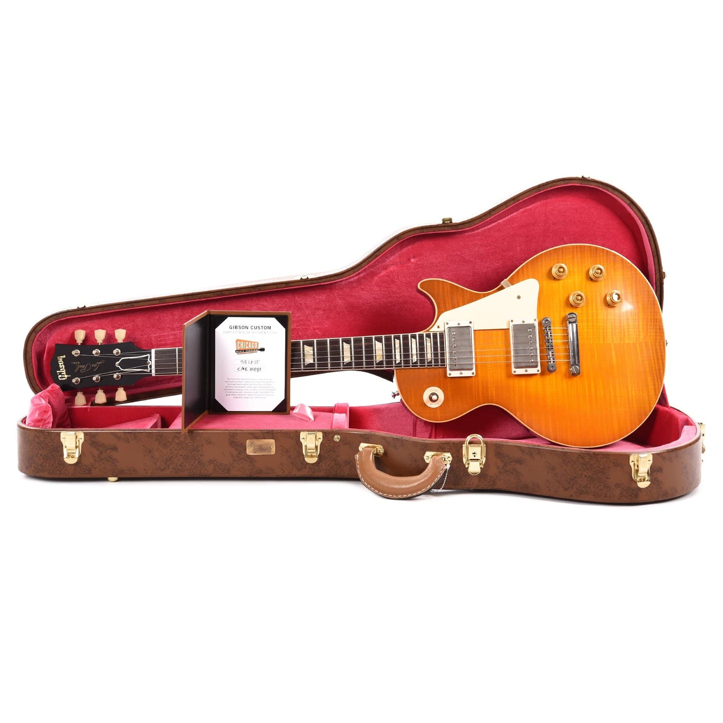 Gibson Custom Shop 1958 Les Paul Standard "CME Spec" Amber VOS w/59 Carmelita Neck Electric Guitars / Solid Body