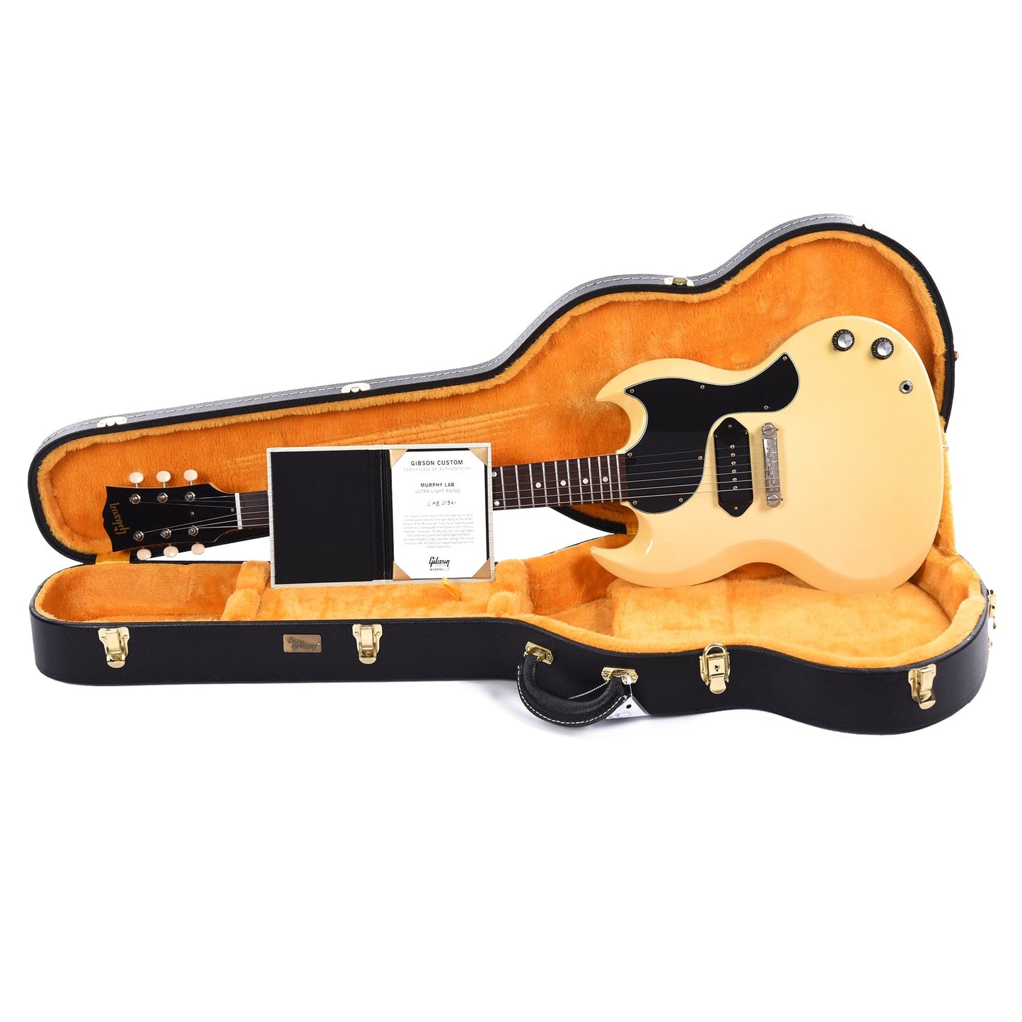 Gibson Custom Shop 1963 SG Junior Reissue Heavy Antique Polaris White Murphy Lab Ultra Light Aged Electric Guitars / Solid Body