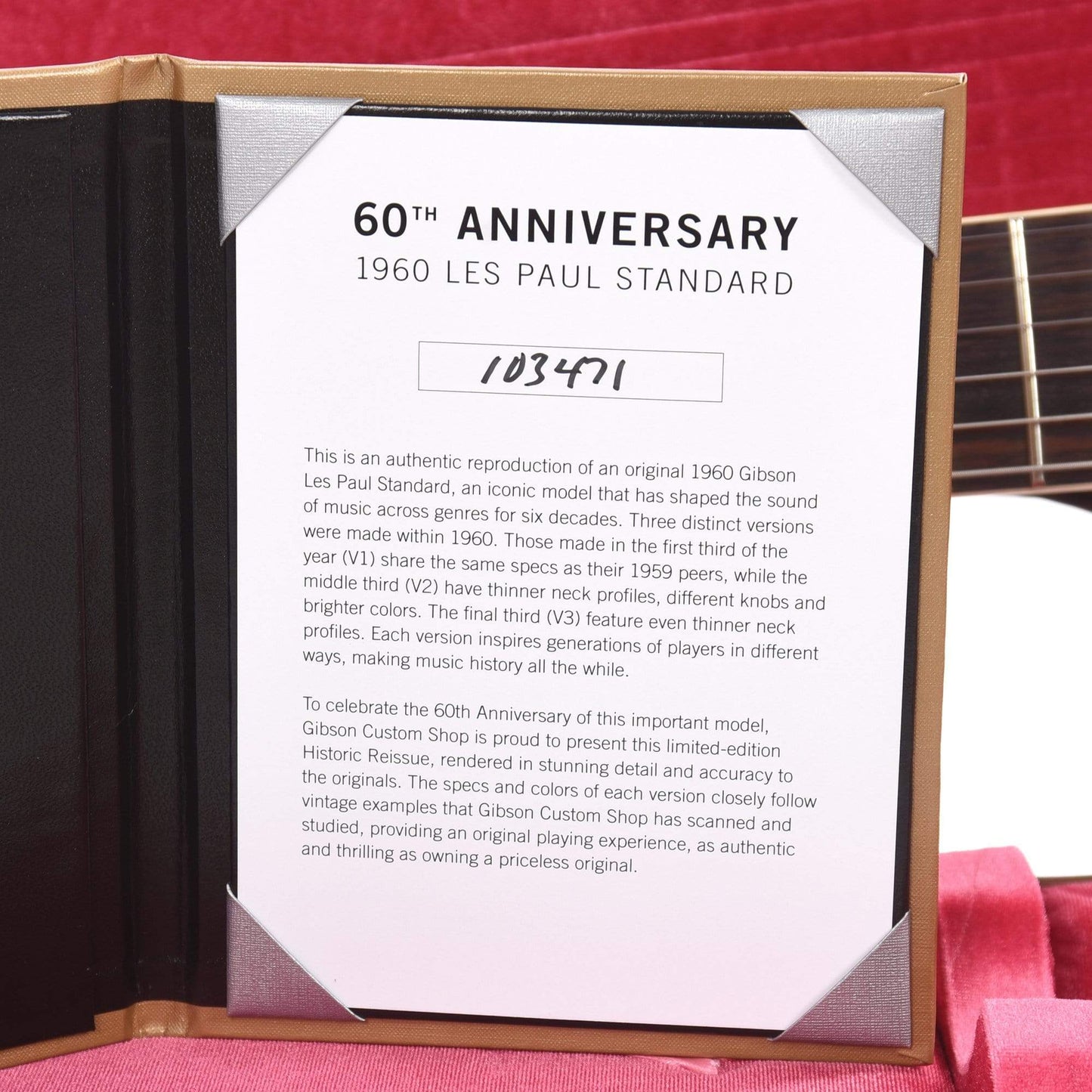 Gibson Custom Shop 60th Anniversary 1961 SG Les Paul Standard Cherry Red VOS w/Sideway Vibrola Electric Guitars / Solid Body