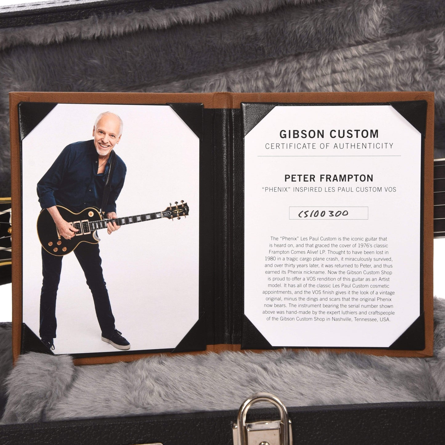 Gibson Custom Shop Peter Frampton "Phenix" Inspired Les Paul Custom Ebony VOS Electric Guitars / Solid Body